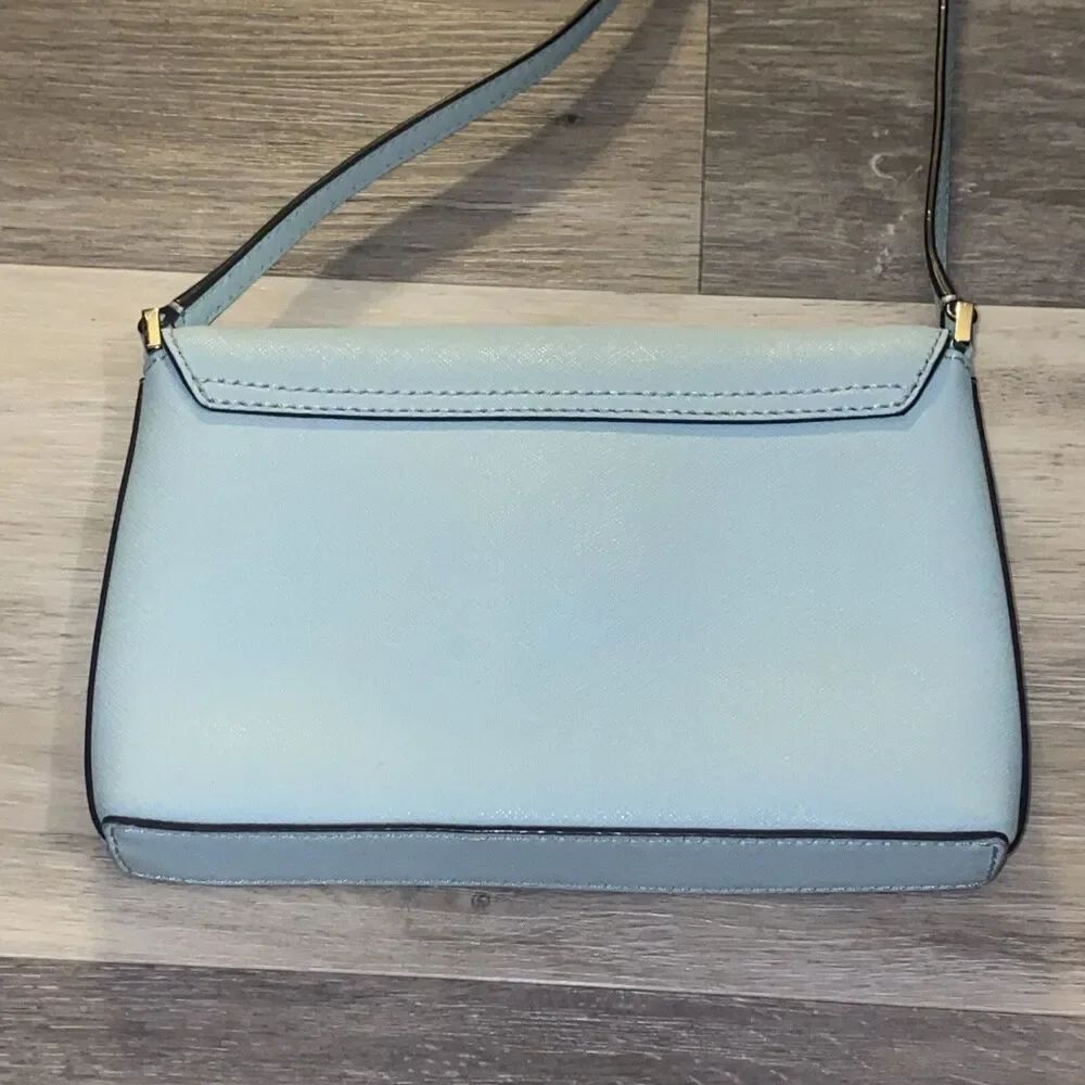 Kate Spade Newbury Lane Sally Small Crossbody Bag Light Gray Turnlock Purse - Picture 8 of 16